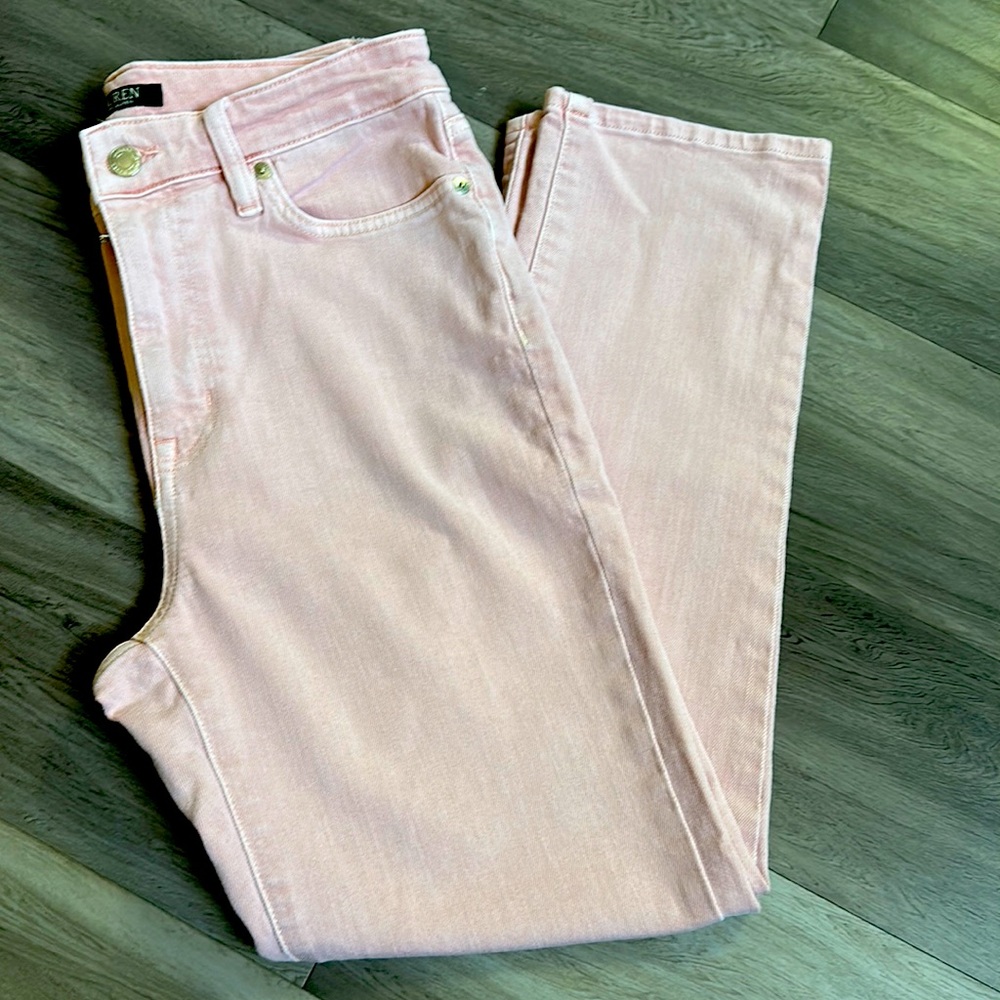 Ralph Lauren Regal Straight Ankle Light Pink Jeans